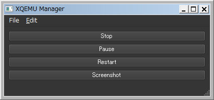 XQEMU Manager 停止 Stopボタン
