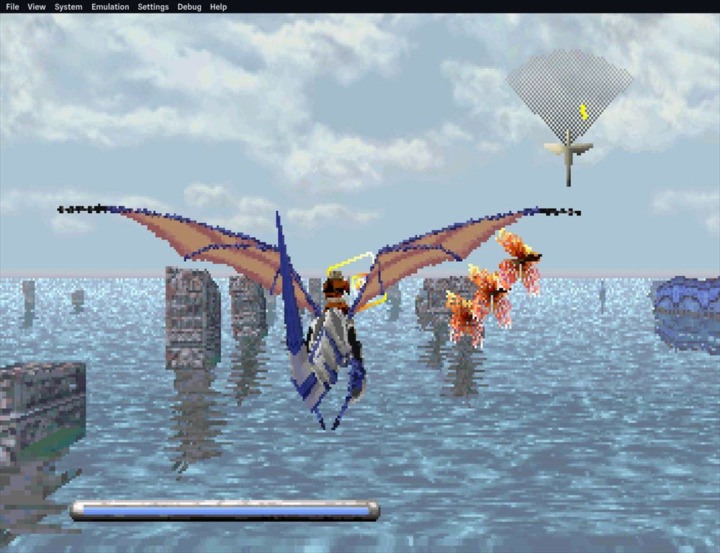 Ymir 動作確認 パンツァードラグーン ゲーム画面
